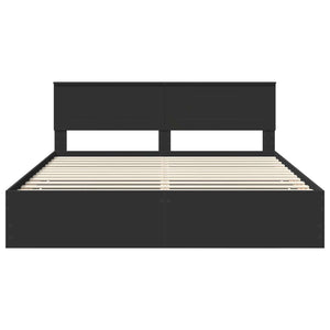 Struttura del letto Nero 180 x 200 cm Legno Ingegnerizzato 3407957