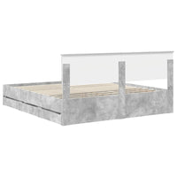Struttura del letto con cassetto Grigio cemento 180 x 200 cm 3407959