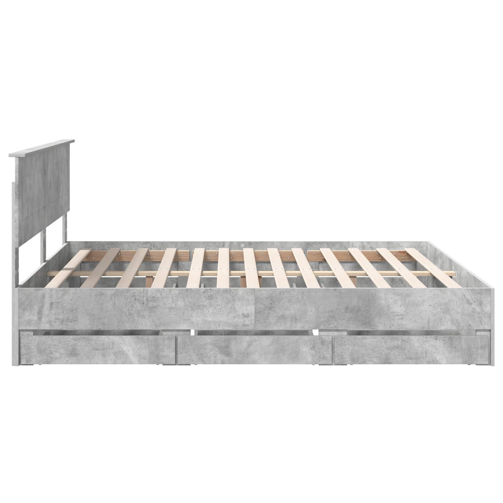 Struttura del letto con cassetto Grigio cemento 180 x 200 cm 3407959