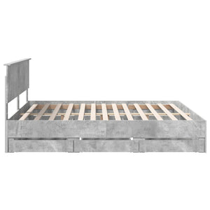 Struttura del letto con cassetto Grigio cemento 180 x 200 cm 3407959