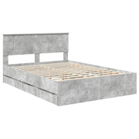 Struttura del letto con cassetto Grigio cemento 140 x 190 cm 3407980