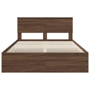 Struttura del letto con cassetto Rovere Marrone 140 x 190 cm 3407983