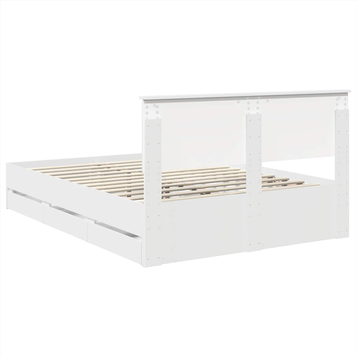 Struttura del letto Bianco 140 x 200 cm Legno Ingegnerizzato 3407984