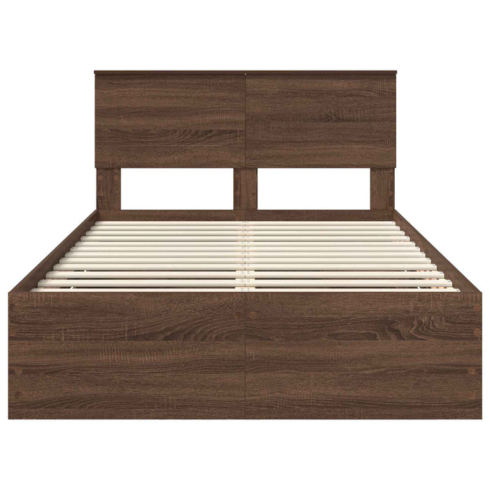 Struttura del letto con cassetto Rovere Marrone 120 x 190 cm 3408004