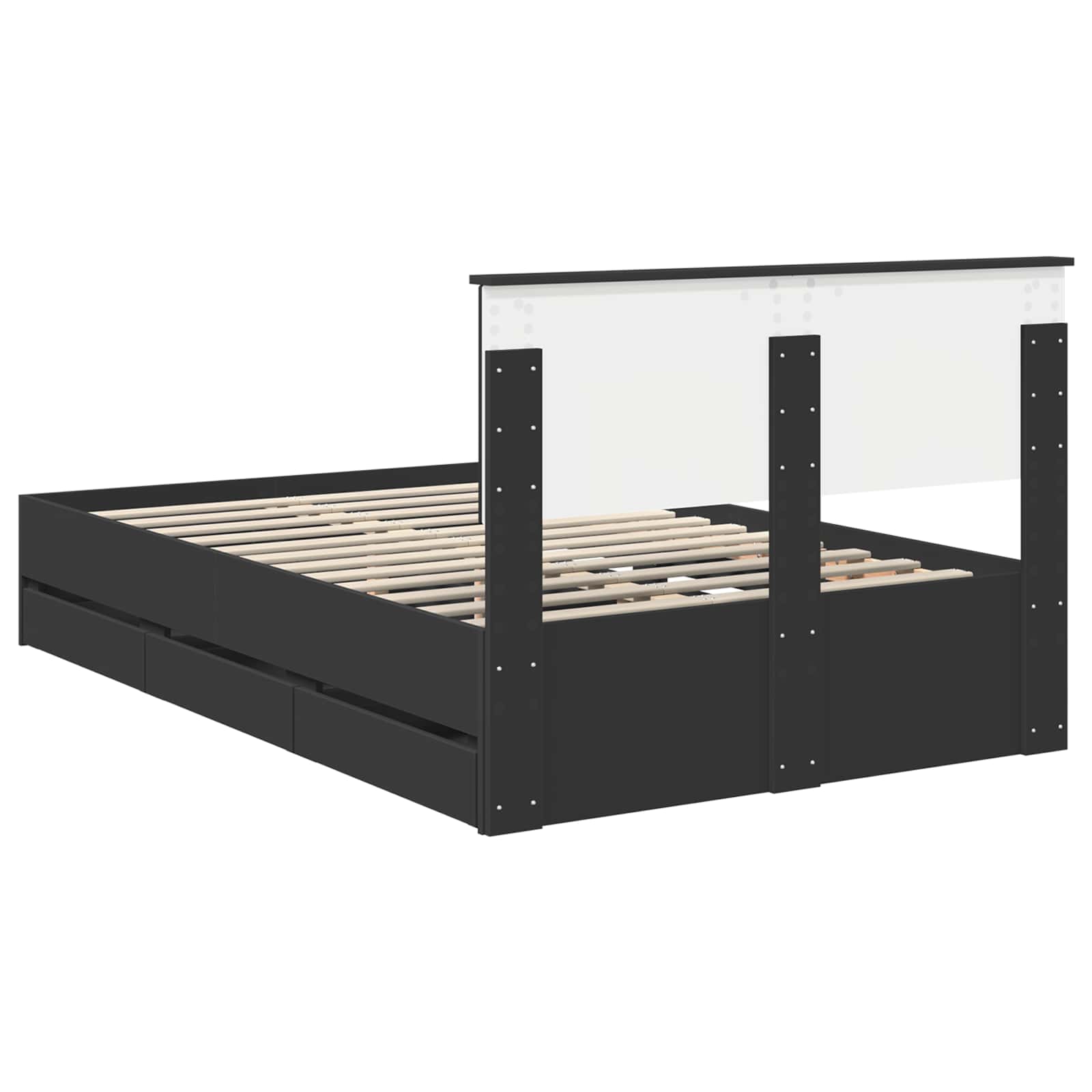 Struttura del letto Nero 120 x 200 cm Legno Ingegnerizzato 3408006