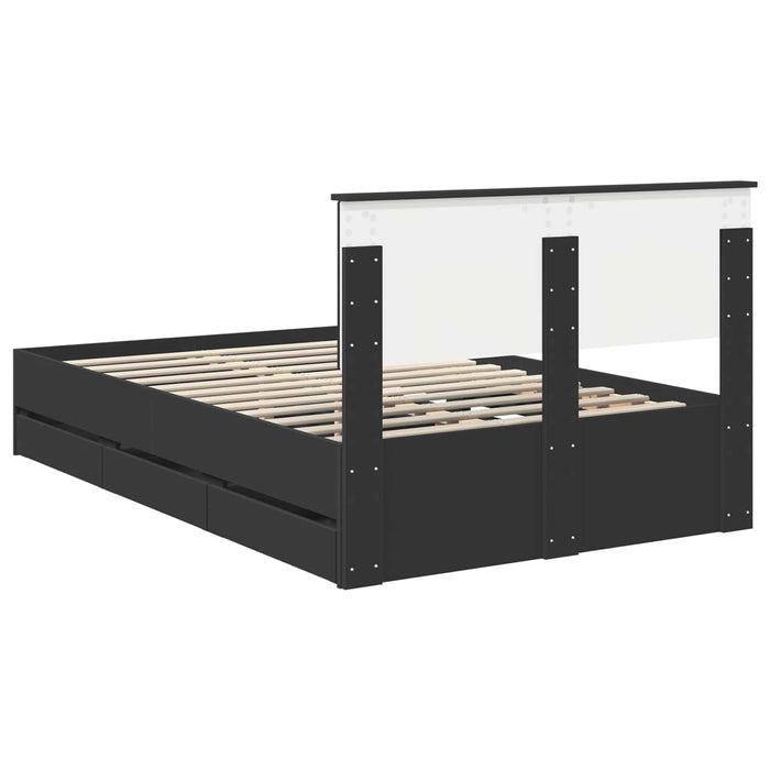 Struttura del letto Nero 120 x 200 cm Legno Ingegnerizzato 3408006