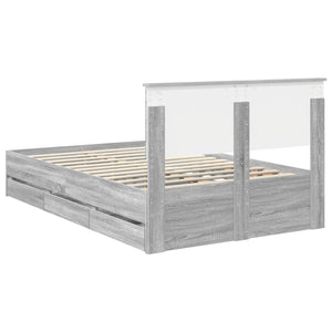 Struttura del letto con cassetto Grigio Sonoma 120 x 200 cm 3408010