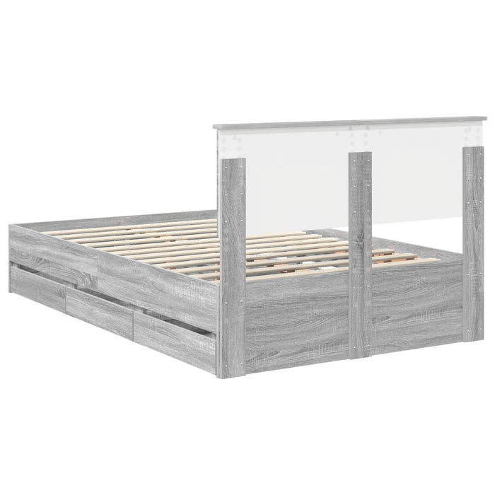 Struttura del letto con cassetto Grigio Sonoma 120 x 200 cm 3408010