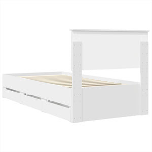 Struttura del letto Bianco 100 x 200 cm Legno Ingegnerizzato 3408012