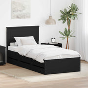 Struttura del letto Nero 100 x 200 cm Legno Ingegnerizzato 3408013
