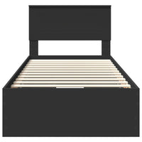 Struttura del letto Nero 100 x 200 cm Legno Ingegnerizzato 3408013