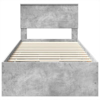 Struttura del letto con cassetto Grigio cemento 90 x 200 cm 3408029