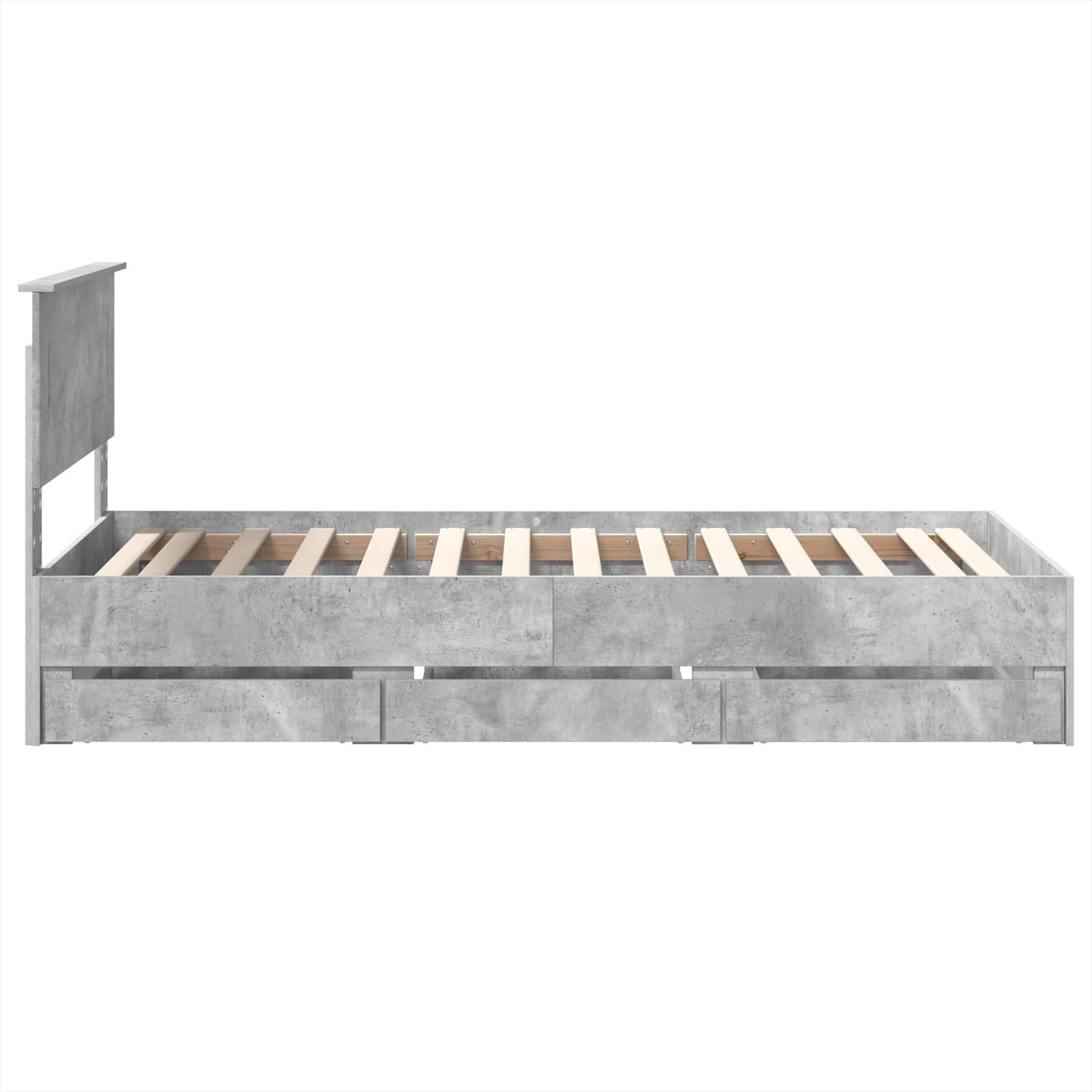 Struttura del letto con cassetto Grigio cemento 90 x 200 cm 3408029