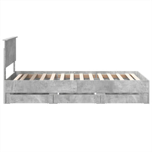 Struttura del letto con cassetto Grigio cemento 90 x 200 cm 3408029