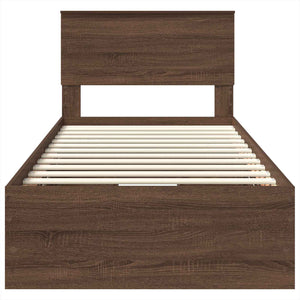 Struttura del letto con cassetto Rovere Marrone 90 x 200 cm 3408032