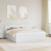 Struttura del letto Bianco 200 x 200 cm Legno multistrato 3408040
