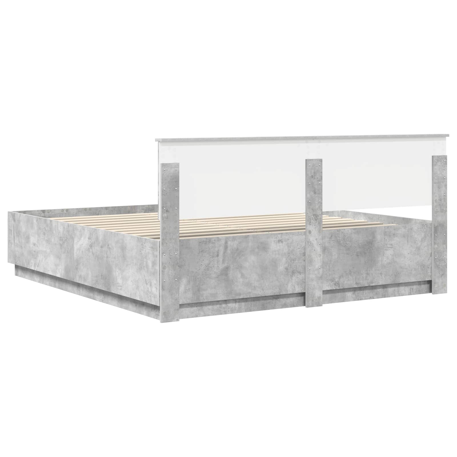 Struttura del letto con testiera Grigio cemento 200 x 200 cm 3408043