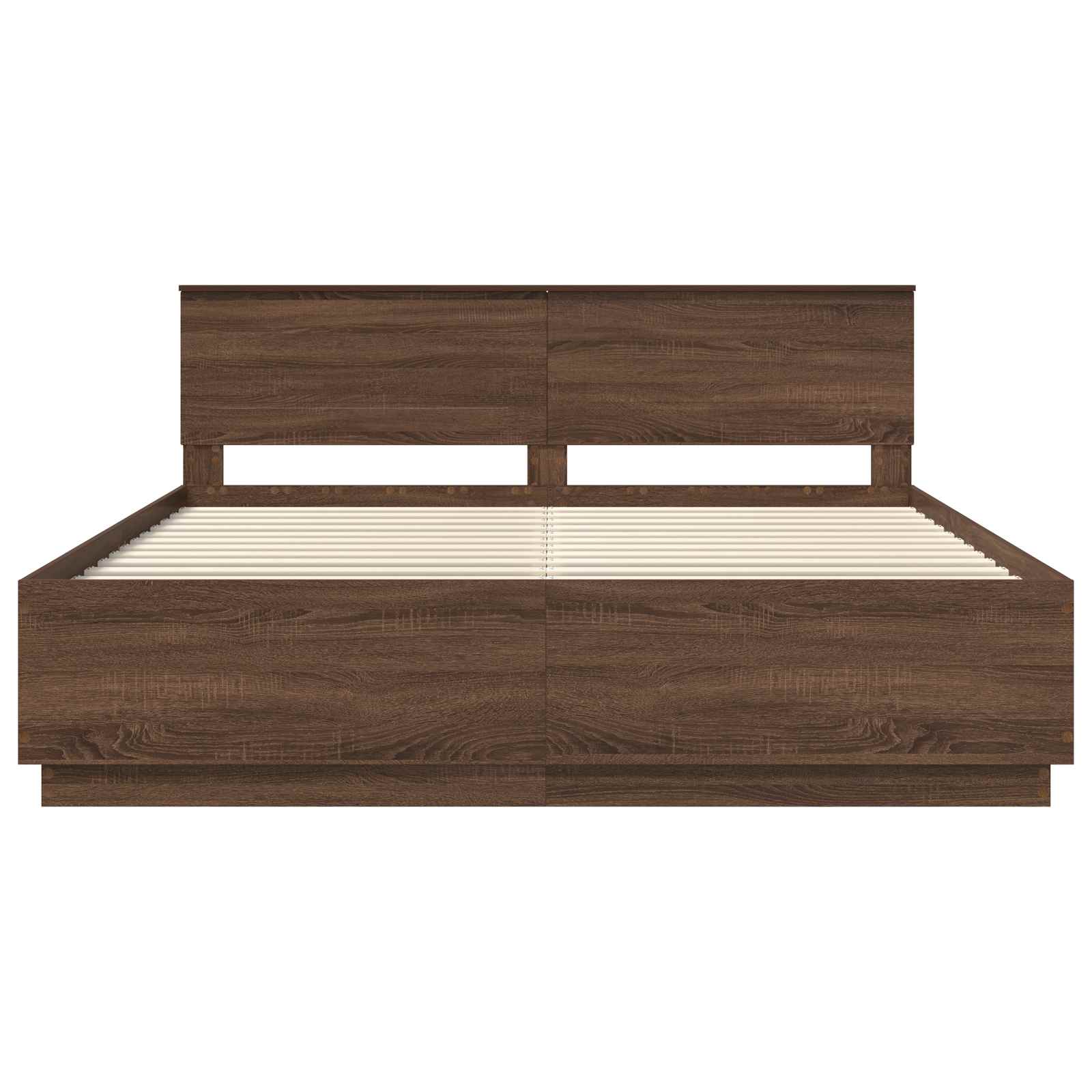 Struttura del letto con testiera Rovere Marrone 200 x 200 cm 3408046