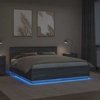 Struttura del letto con testiera Grigio Sonoma 180 x 200 cm 3408052