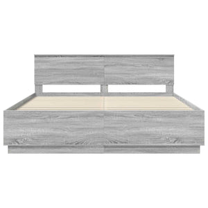 Struttura del letto con testiera Grigio Sonoma 180 x 200 cm 3408052