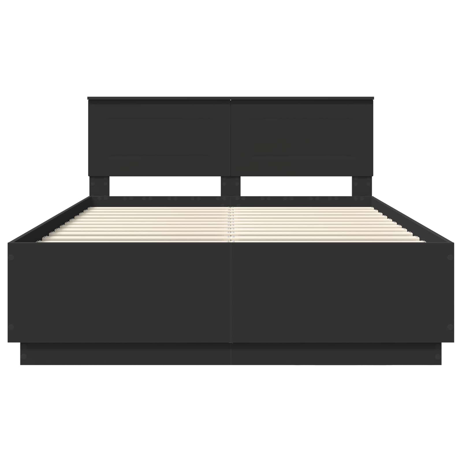 Struttura del letto Nero 160 x 200 cm Legno multistrato 3408055