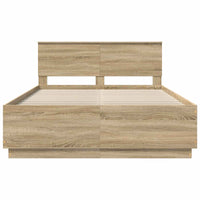 Struttura del letto con testiera Rovere Sonoma 160 x 200 cm 3408056