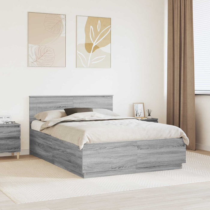 Struttura del letto con testiera Grigio Sonoma 140 x 200 cm 3408080