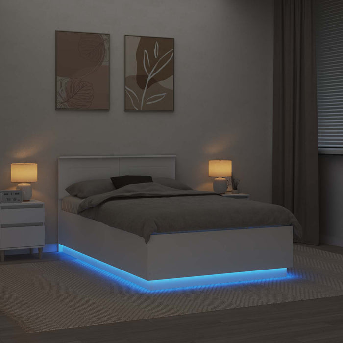 Struttura del letto Bianco 135 x 190 cm Legno multistrato 3408082