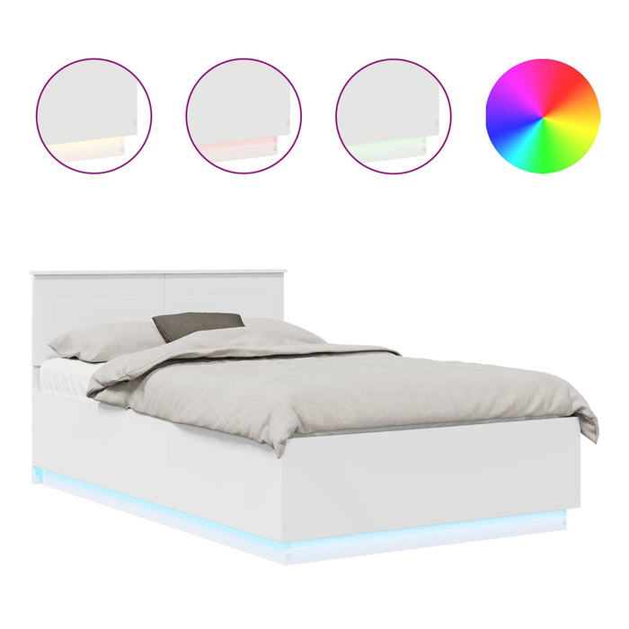 Struttura del letto Bianco 135 x 190 cm Legno multistrato 3408082