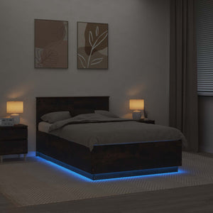 Struttura del letto Rovere fumé 135 x 190 cm Legno multistrato 3408086