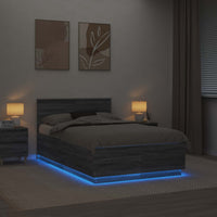 Struttura del letto con testiera Grigio Sonoma 135 x 190 cm 3408087