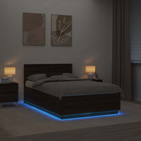 Struttura del letto con testiera Rovere Marrone 135 x 190 cm 3408088