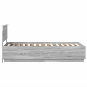 Struttura del letto con testiera Grigio Sonoma 100 x 200 cm 3408108