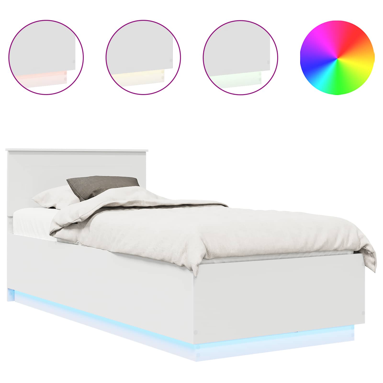 Struttura del letto Bianco 90 x 190 cm Legno multistrato 3408110