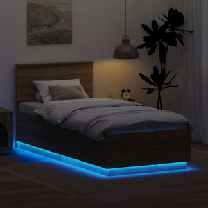 Struttura del letto Rovere Sonoma 90 x 190 cm Legno multistrato 3408112