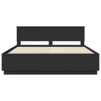 Struttura del letto Nero 200 x 200 cm Legno multistrato 3408132