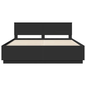 Struttura del letto Nero 200 x 200 cm Legno multistrato 3408132