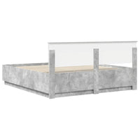 Struttura del letto con testiera Grigio cemento 200 x 200 cm 3408134