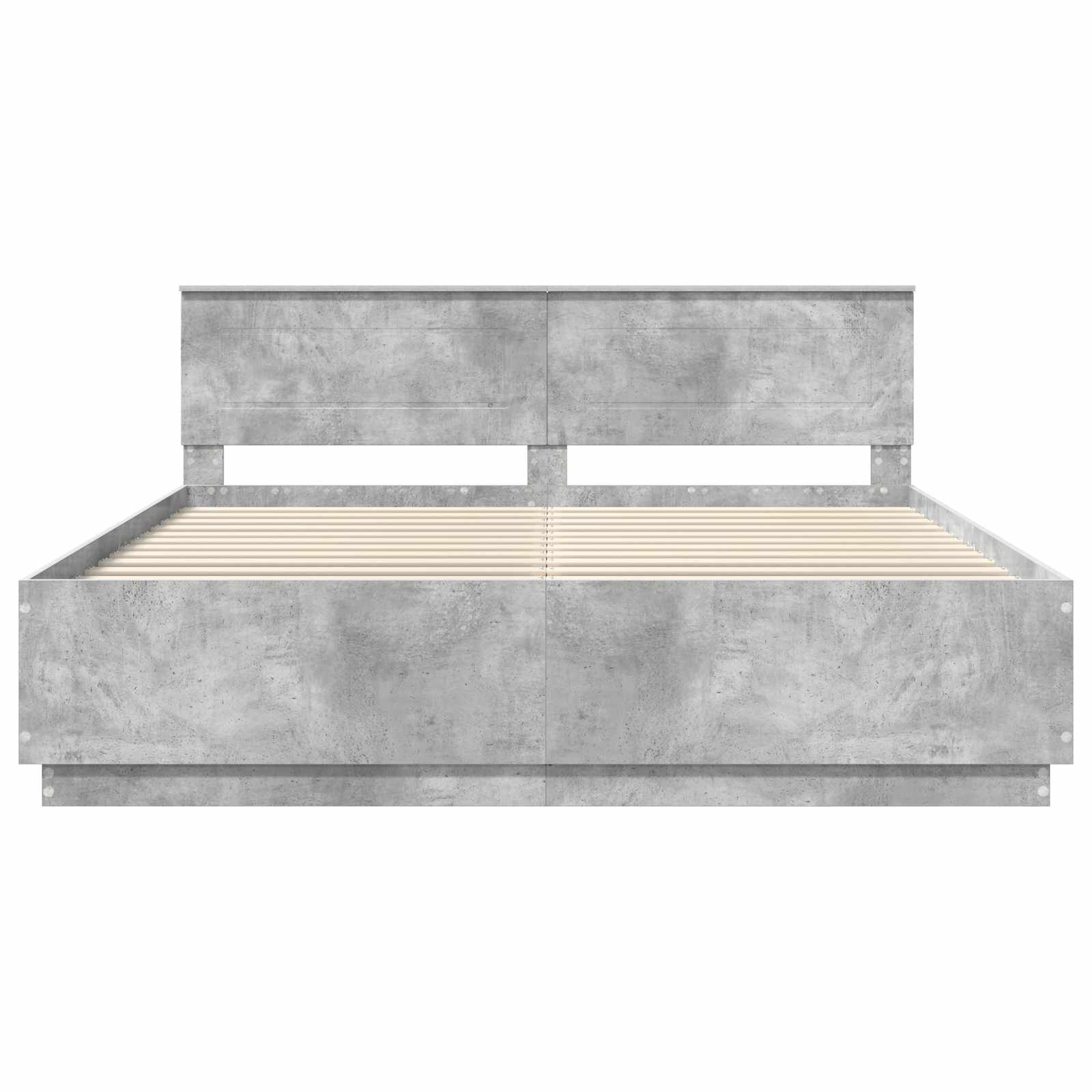 Struttura del letto con testiera Grigio cemento 200 x 200 cm 3408134