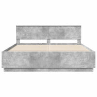 Struttura del letto con testiera Grigio cemento 200 x 200 cm 3408134