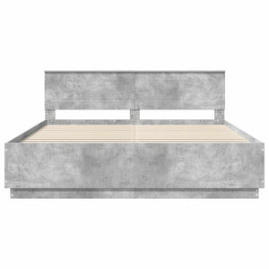 Struttura del letto con testiera Grigio cemento 200 x 200 cm 3408134