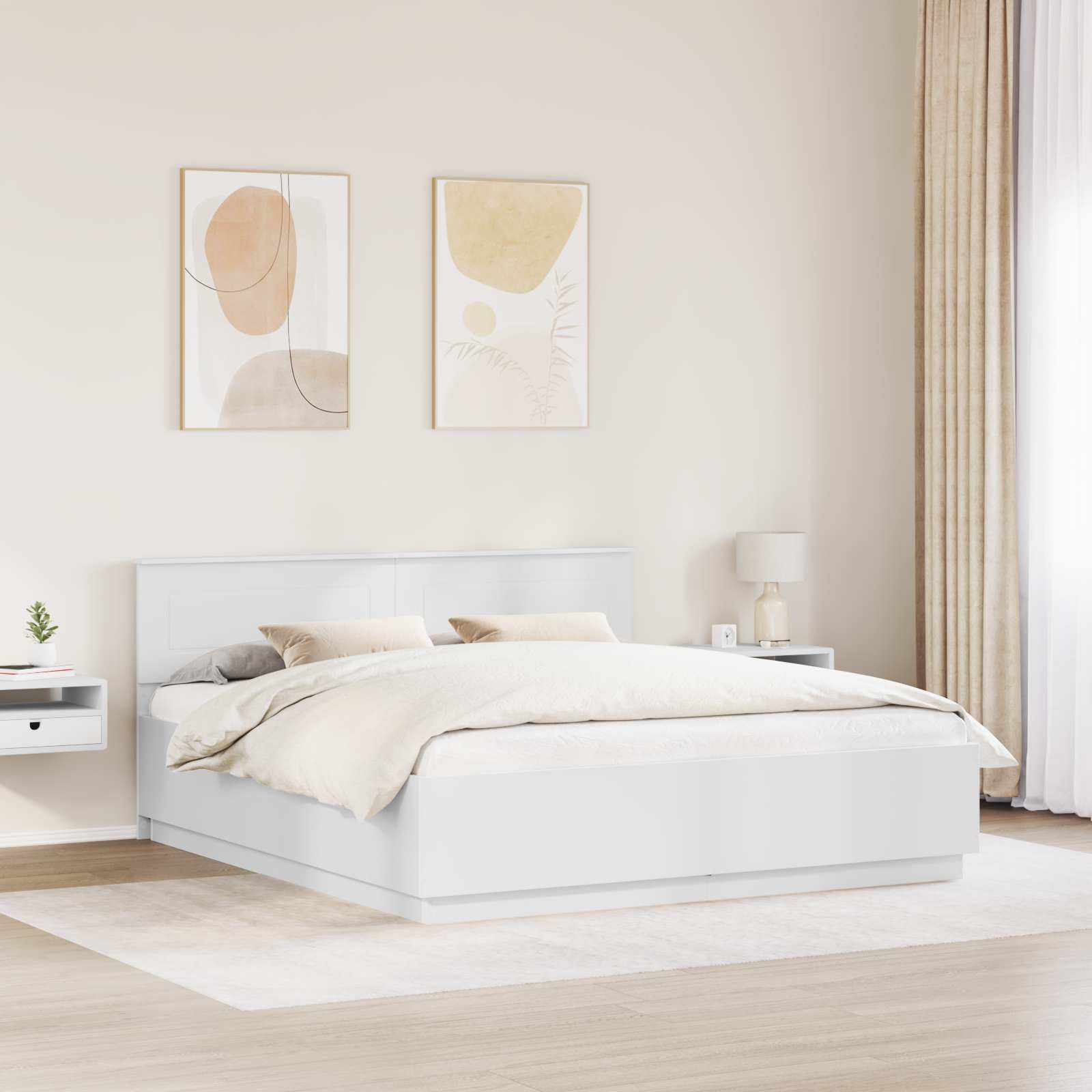 Struttura del letto Bianco 180 x 200 cm Legno multistrato 3408138