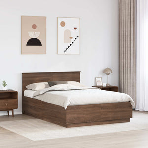 Struttura del letto con testiera Rovere Marrone 150 x 200 cm 3408158