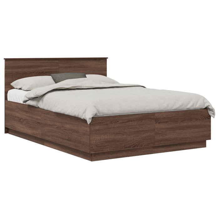 Struttura del letto con testiera Rovere Marrone 150 x 200 cm 3408158