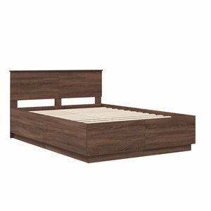 Struttura del letto con testiera Rovere Marrone 150 x 200 cm 3408158