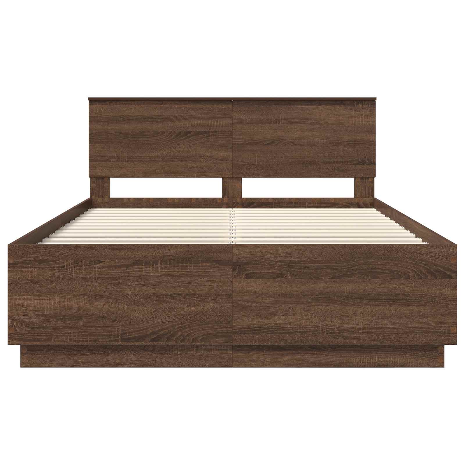 Struttura del letto con testiera Rovere Marrone 150 x 200 cm 3408158