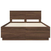 Struttura del letto con testiera Rovere Marrone 150 x 200 cm 3408158