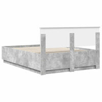 Struttura del letto con testiera Grigio cemento 140 x 190 cm 3408162