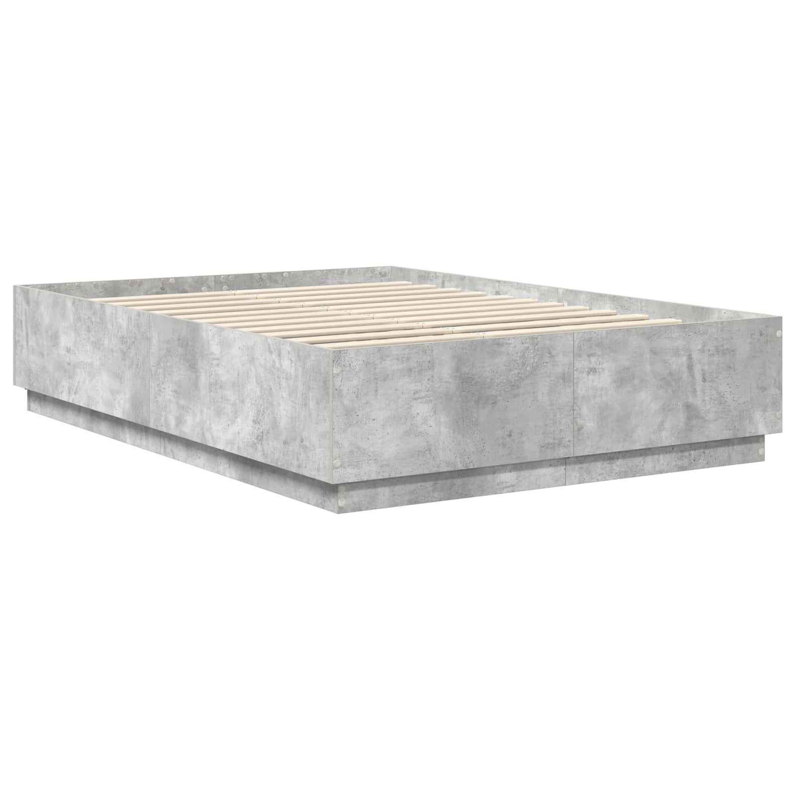 Struttura del letto con testiera Grigio cemento 140 x 200 cm