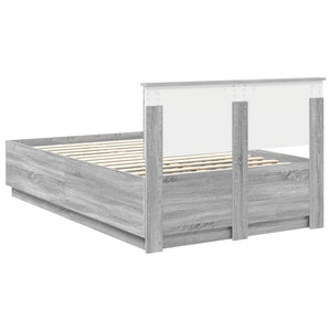 Struttura del letto con testiera Grigio Sonoma 120 x 200 cm 3408192